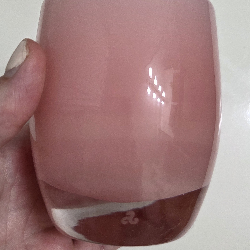 Elegant Pink Glass Candle Holder